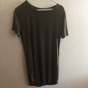 Suede t shirt dress